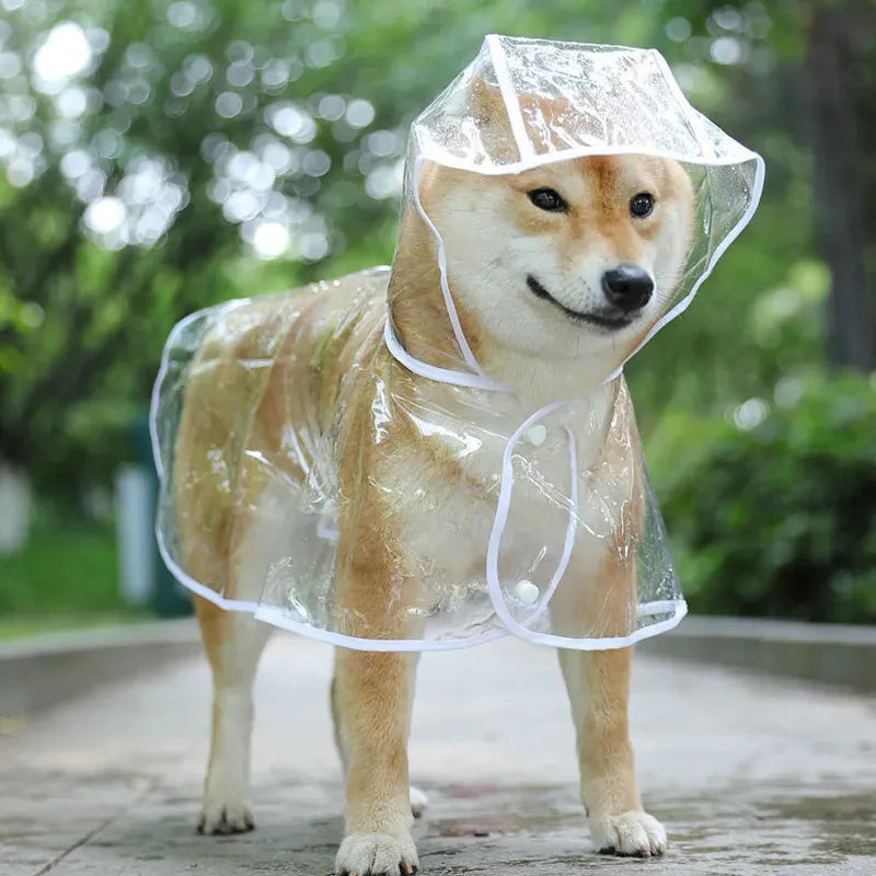 Clear Doggy Rain Poncho