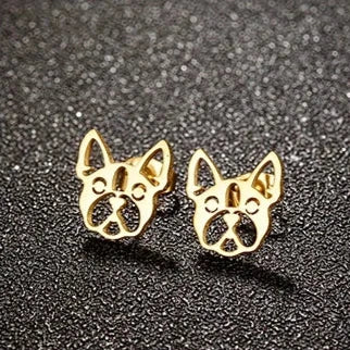 Frenchie Stainless Steel Earrings