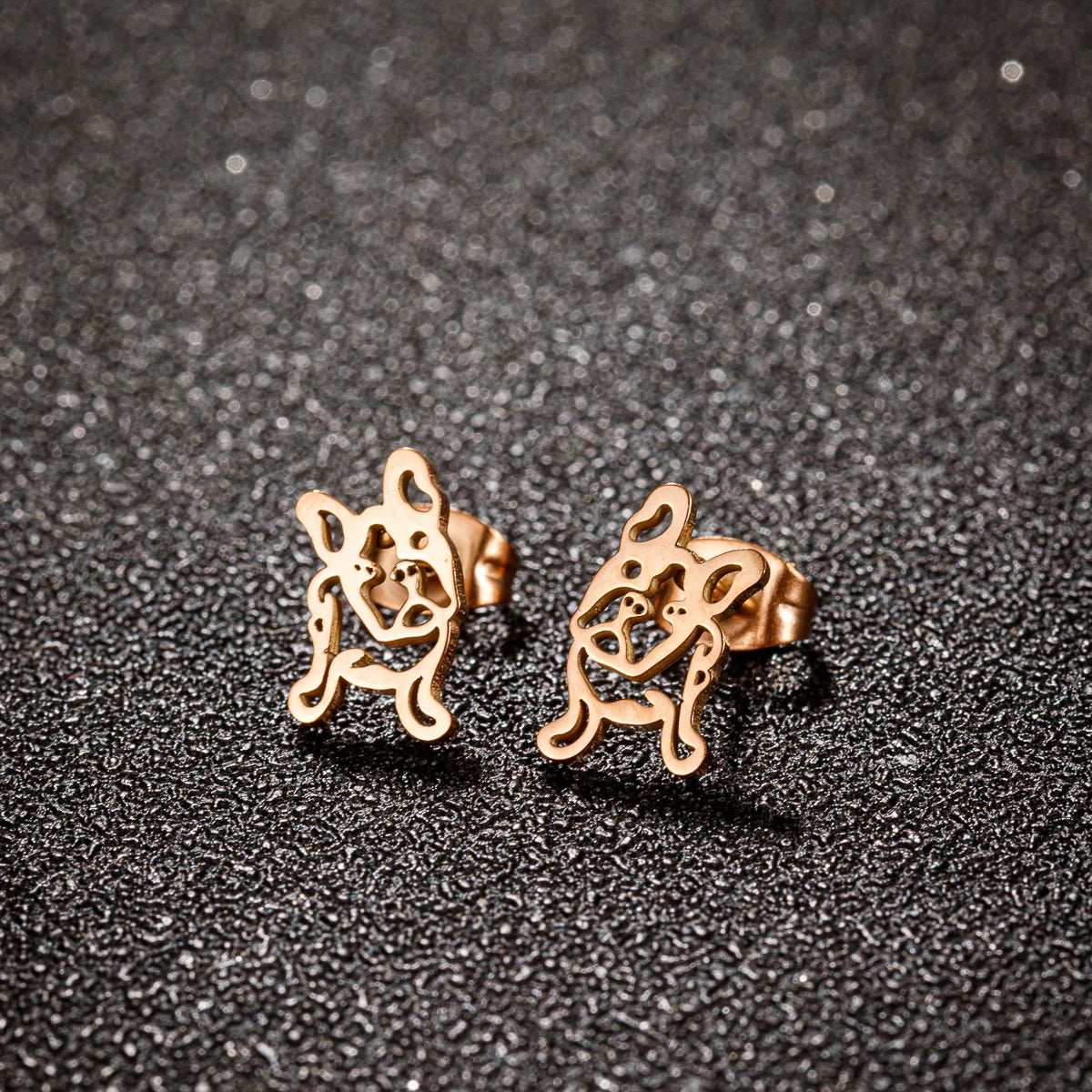 Frenchie Stainless Steel Earrings