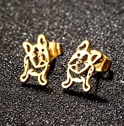 Frenchie Stainless Steel Earrings