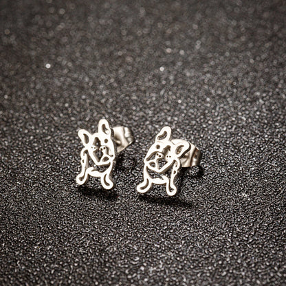 Frenchie Stainless Steel Earrings