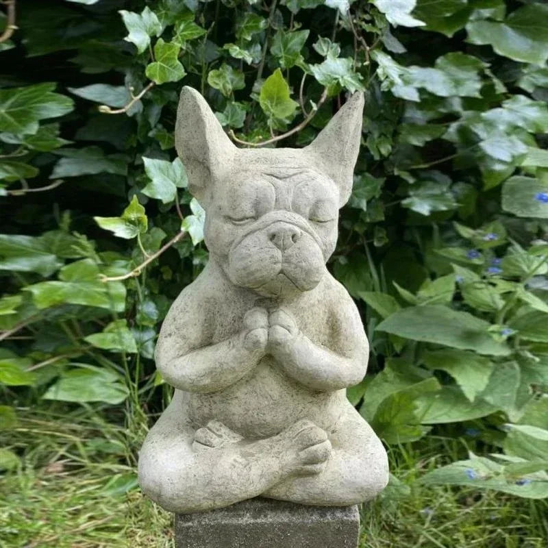 Zen Frenchie Statue