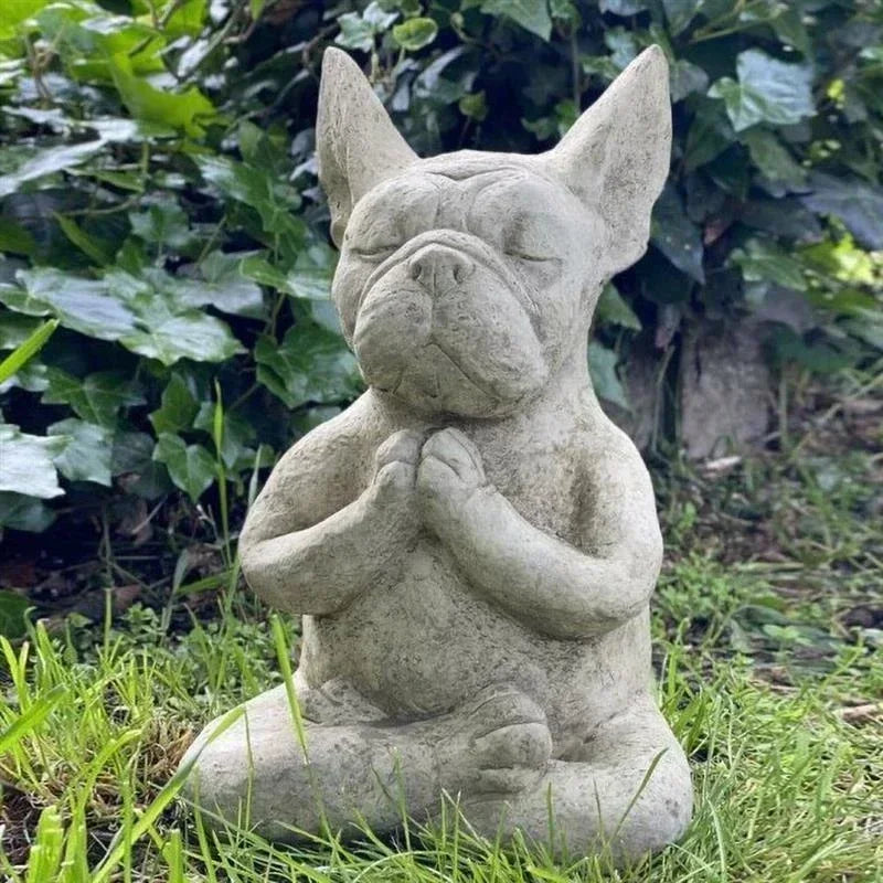 Zen Frenchie Statue