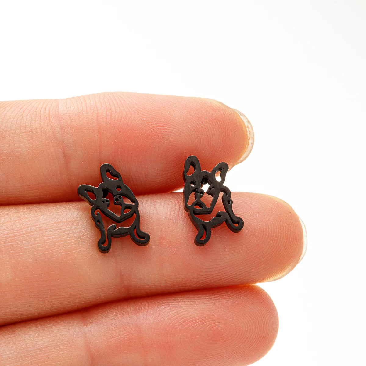 Frenchie Stainless Steel Earrings